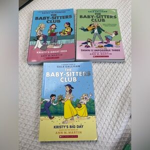 Scholastic Baby-Sitters Club Graphic Novels - Pink, Green, Blue Covers